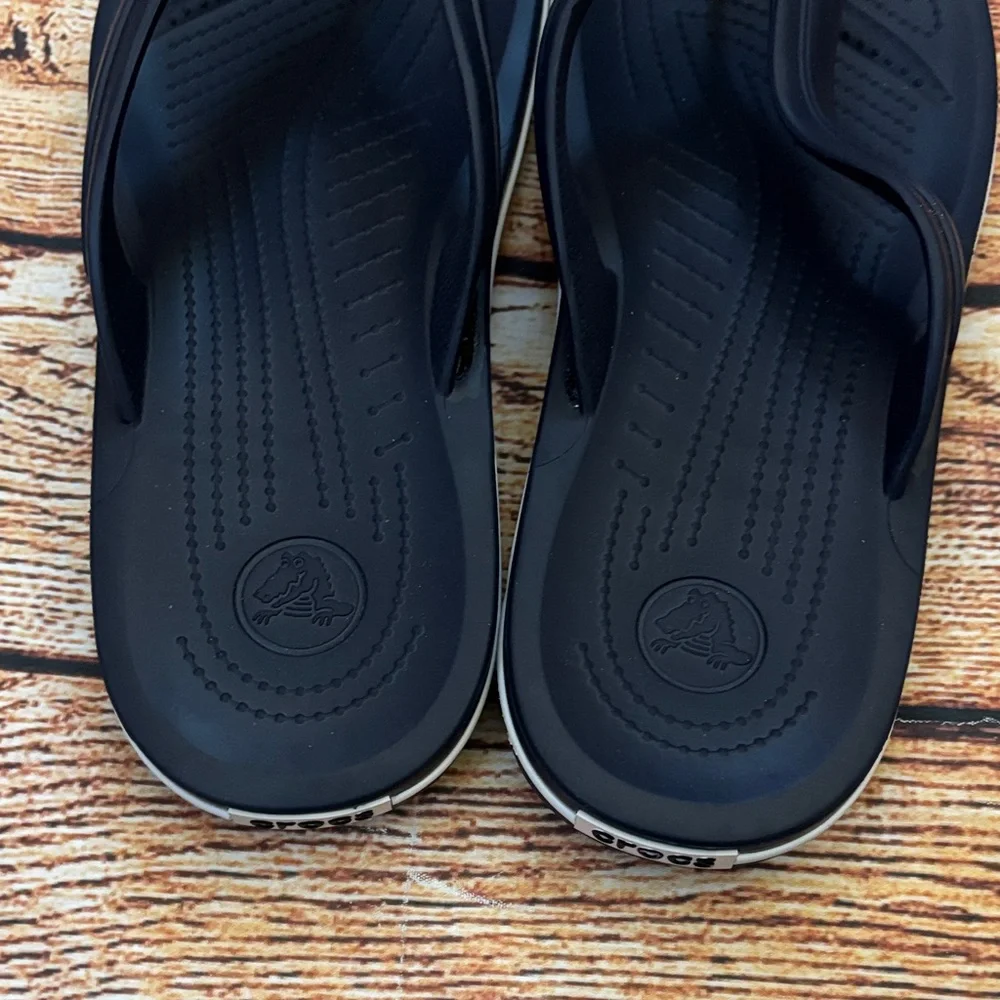 Men's‎ CROCS Navy Blue Flip-Flops - Size 12